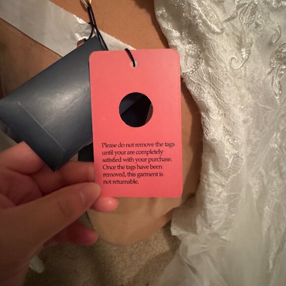 White lace corset dress with zipper back - Picture 7 of 9